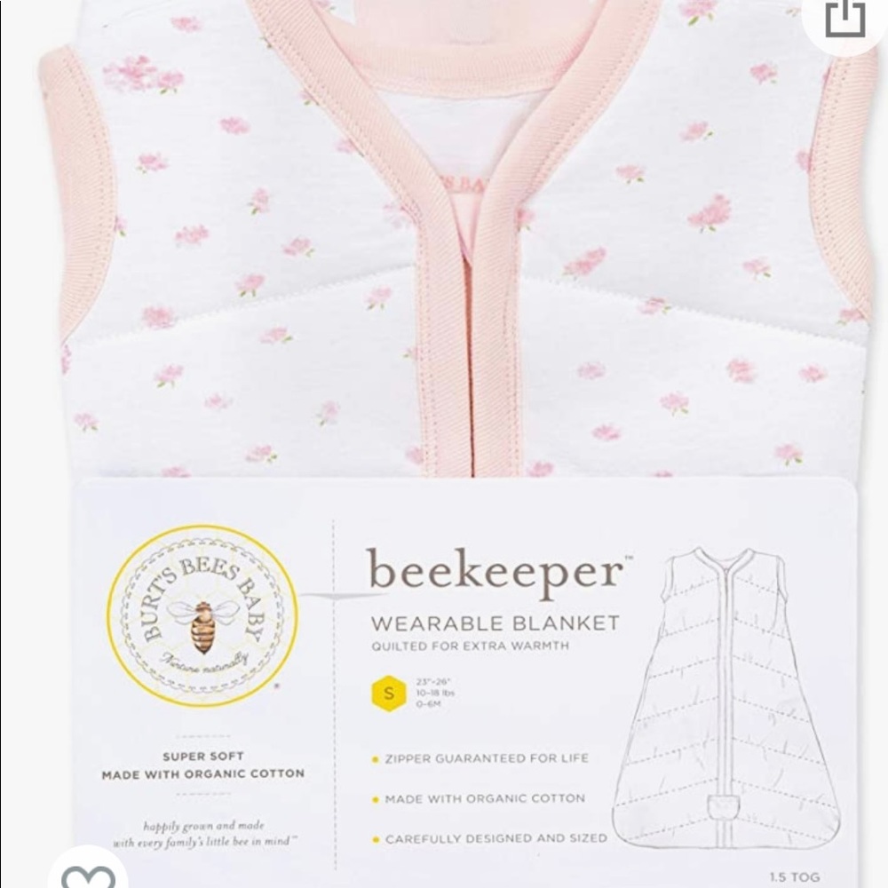 Burt's Bees Baby Unisex-Baby Beekeeper Wearable
Blanket, Sleeping Bag Brand new